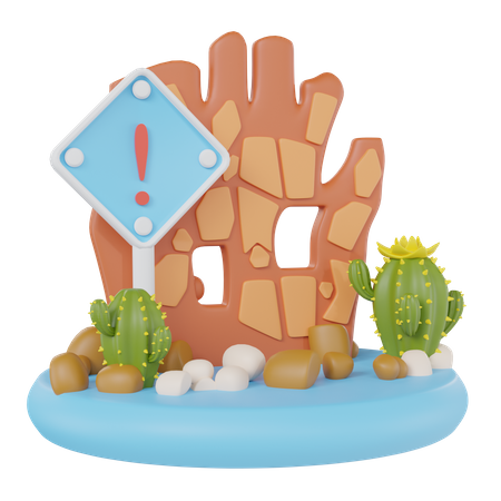 Rock Formation  3D Icon