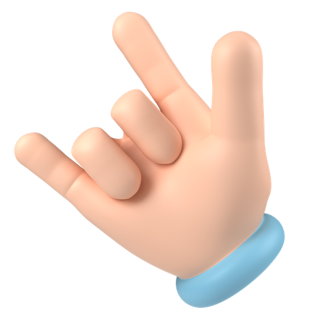 Rock Gesture  3D Icon