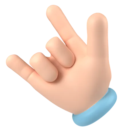 Rock Gesture  3D Icon