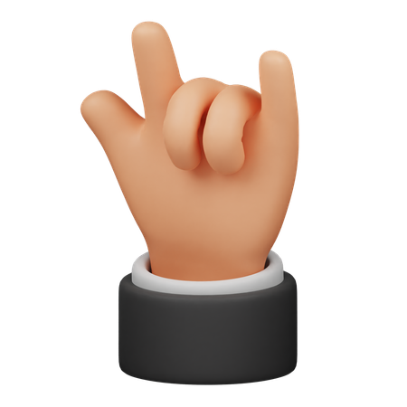 Rock Hand  3D Icon