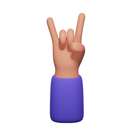Rock Hand  3D Icon