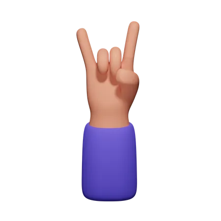 Rock Hand Gesture Download This Item Now 3D Icon
