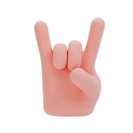 Rock-Handbewegung  3D Icon