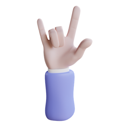 Rock-Handbewegung  3D Icon