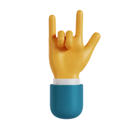 Rock-Handbewegung  3D Illustration