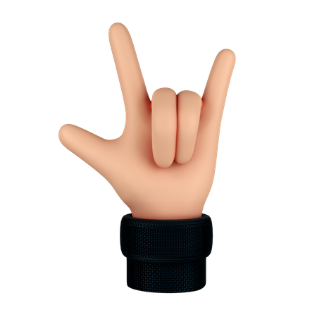 Rock-Handbewegung  3D Illustration