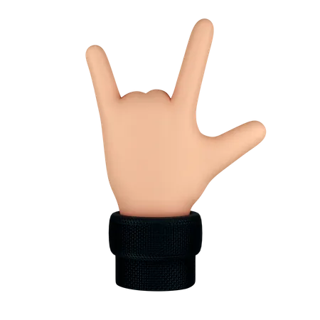 Rock-Handbewegung  3D Illustration