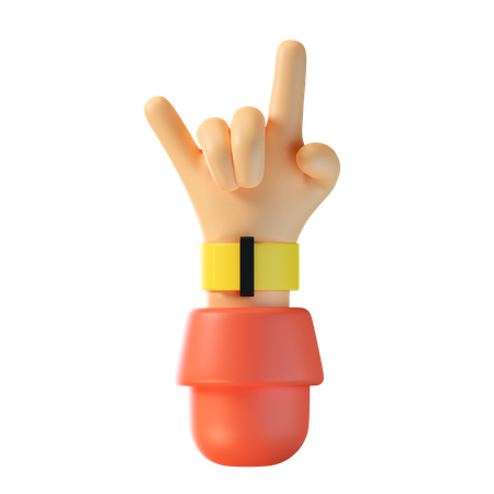 Rock-Handbewegung  3D Icon