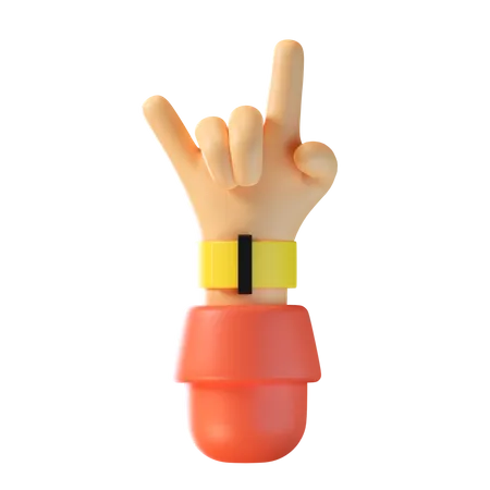 Rock-Handbewegung  3D Icon