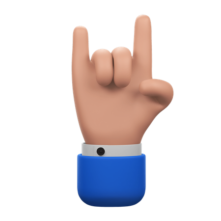 Rock-Handbewegung  3D Icon