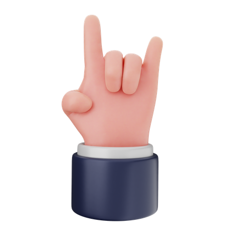 Rock-Handgesten  3D Icon