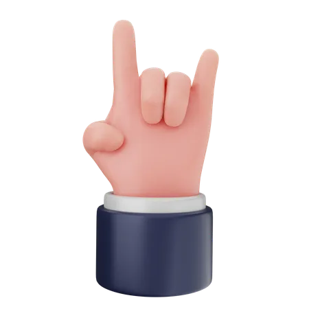 Rock-Handgesten  3D Icon