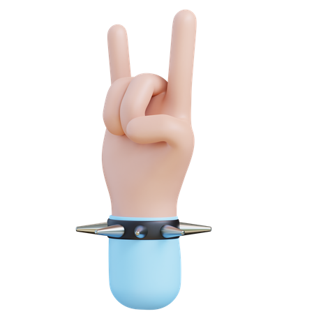 Rock Hand Gesture  3D Icon