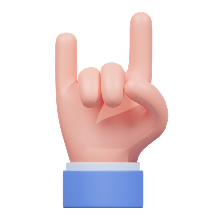 Rock Hand Gesture  3D Icon