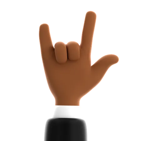 Rock Hand Gesture  3D Icon