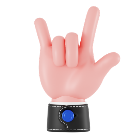 Rock Hand Gesture  3D Icon
