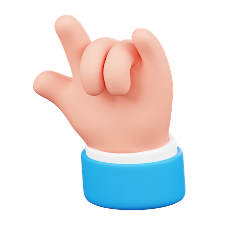 Rock Hand Gesture  3D Icon