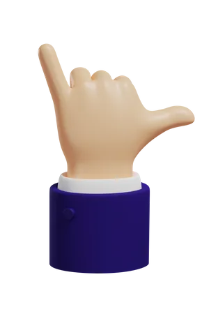 Rock Hand Gesture  3D Illustration