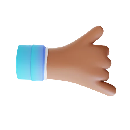 Rock hand gesture  3D Illustration