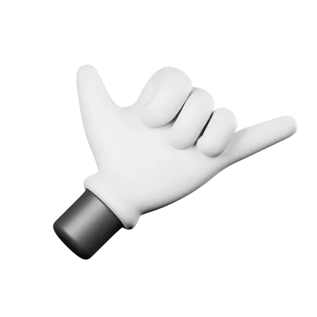 Rock Hand Gesture  3D Illustration