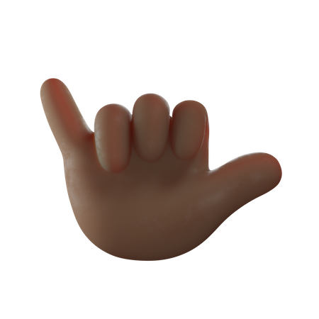 Rock Hand Gesture  3D Illustration