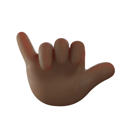 Rock Hand Gesture  3D Illustration