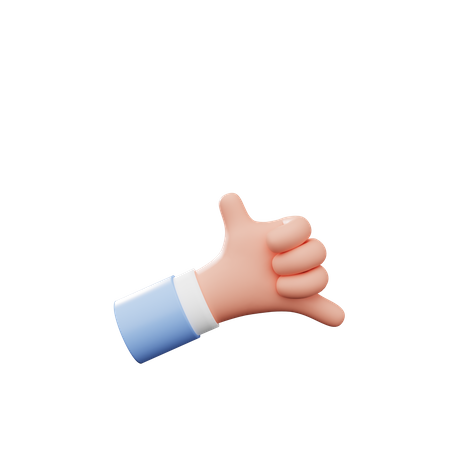 Rock Hand Gesture  3D Illustration