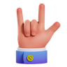 rock hand gesture emoji 3d
