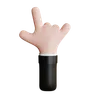 Rock Hand Gesture Back