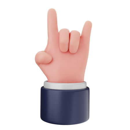 Rock Hand Gestures  3D Icon