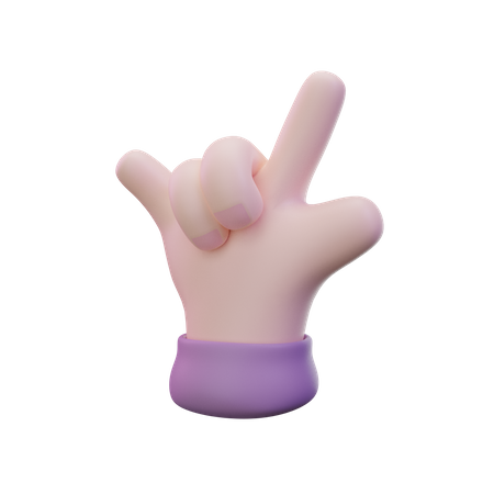 Rock hand handbewegung  3D Icon