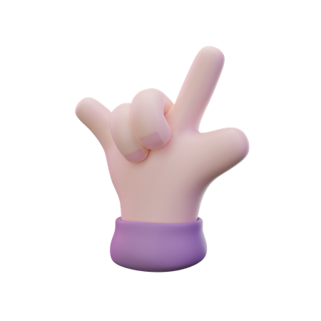 Rock Hand Hand Gesture  3D Icon