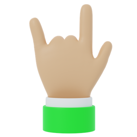 Rock hand movement  3D Icon