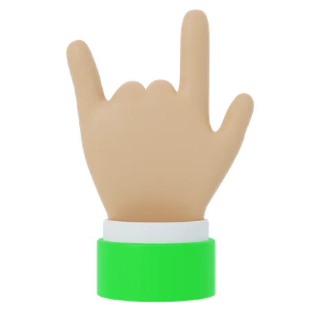 Rock hand movement  3D Icon
