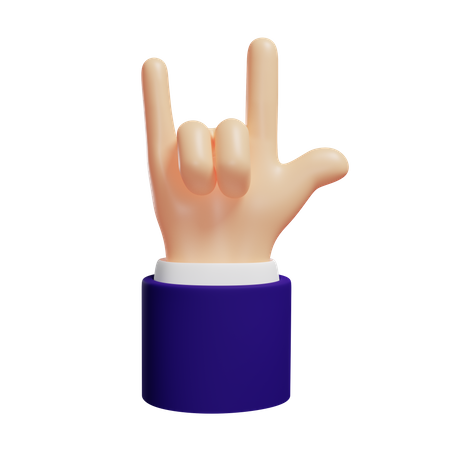 Rock-Handbewegung  3D Icon
