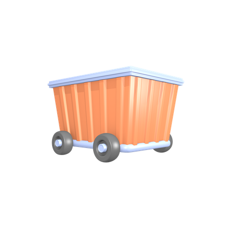 Rock mining cart  3D Icon