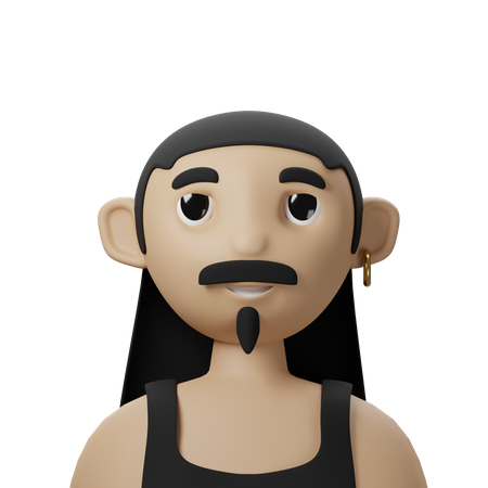 Rock Music Singer  3D Icon