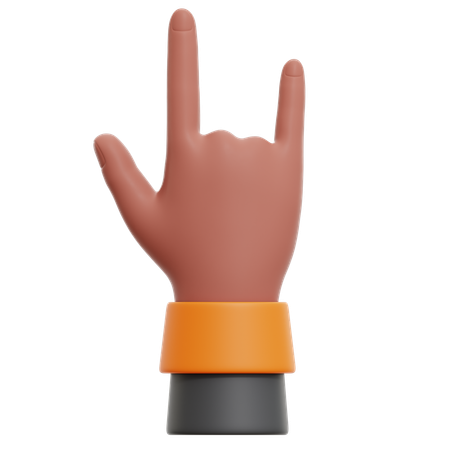 Rock N Roll Hand Gesture  3D Icon