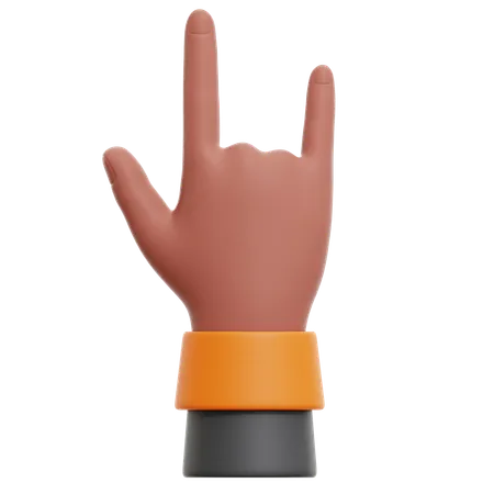 Rock N Roll Hand Gesture  3D Icon