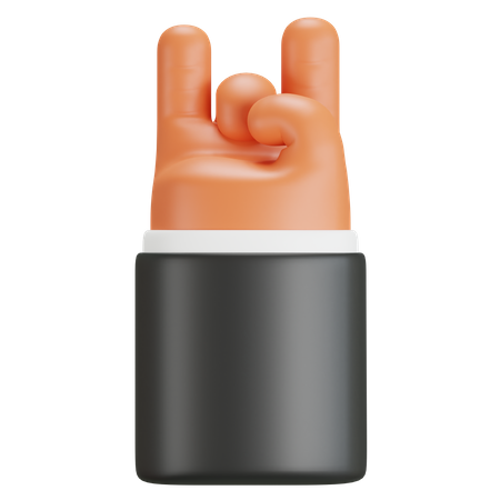 Rock N Roll Hand Sign  3D Icon