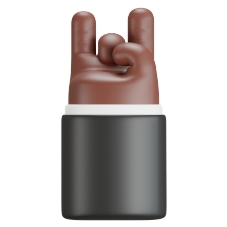 Rock n Roll Hand Sign  3D Icon