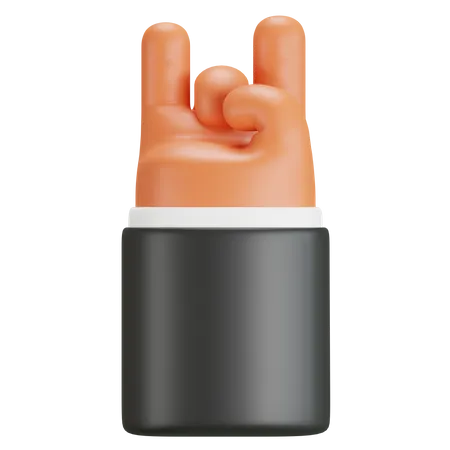 Rock N Roll Hand Sign  3D Icon