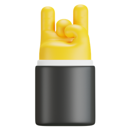 Rock N Roll Hand Sign  3D Icon