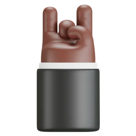 Rock n Roll Hand Sign  3D Icon