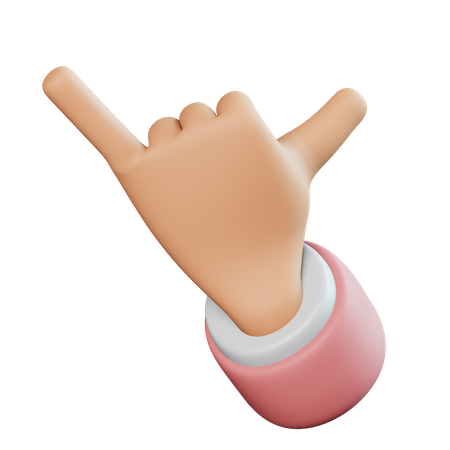 Rock no gesto com a mão  3D Icon
