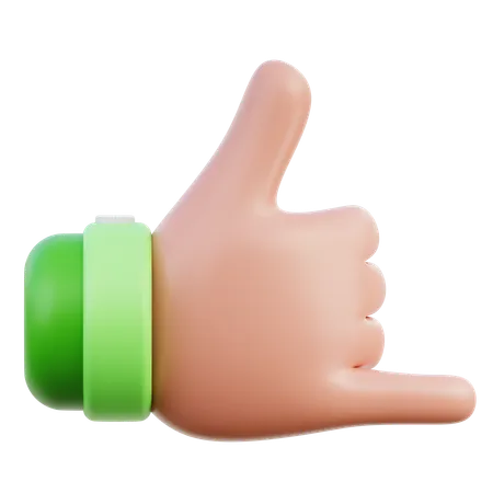 Rock on hand gesture  3D Icon