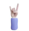 Rock on hand gesture