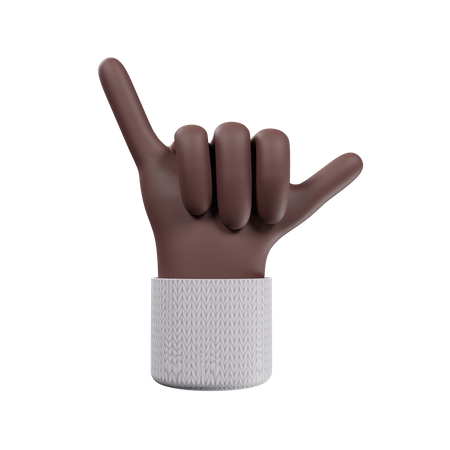 Rock on hand gesture  3D Icon