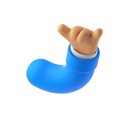 Rock on hand gesture  3D Illustration