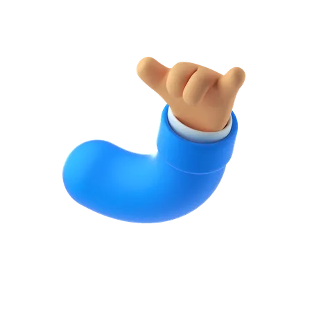 Rock on hand gesture  3D Illustration